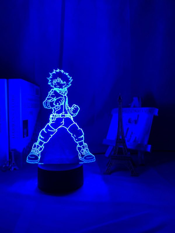 3DLed Night Light Lamp Izuku Midoriya Figure Kids Bedroom Nightlight Led Touch Sensor Room Lighting Anime 3 - BNHA Store