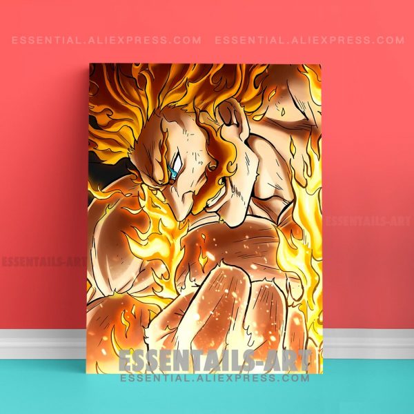 Enji Todoroki Endeavor BNHA MHA Poster Canvas Wall Art Painting Decor Pictures Bedroom Study Living Room 3 - BNHA Store
