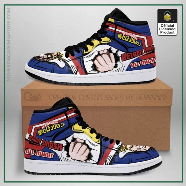all might jordan sneakers skill my hero academia anime shoes pt04 gearanime - BNHA Store
