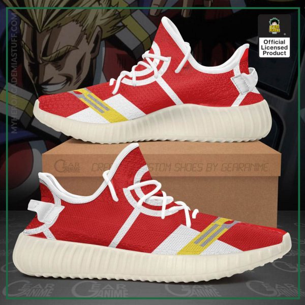 all might yeezy shoes silver ace my hero academia sneakers tt10 gearanime - BNHA Store