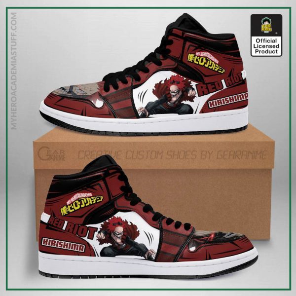 eijiro red riot jordan sneakers custom my hero academia anime shoes mn05 gearanime - BNHA Store