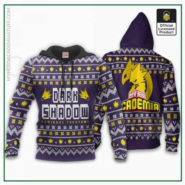 fumikage tokoyami ugly christmas sweater dark shadow my hero academia gearanime 3 - BNHA Store