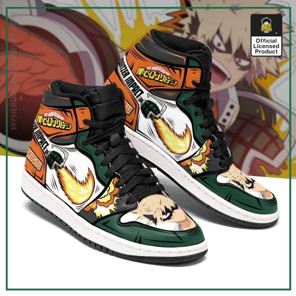 My Hero Academia Shoes Deku Izuku Jordan Sneakers Custom