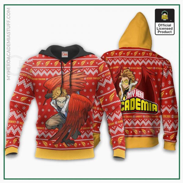 keigo takami hawks ugly christmas sweater my hero academia xmas va10 gearanime 3 - BNHA Store