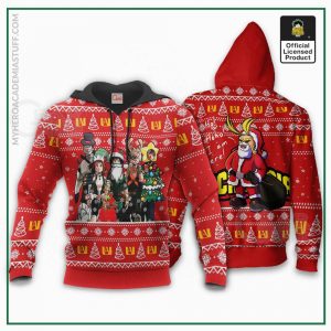my hero academia ugly christmas sweater santa anime xmas gift va09 gearanime 3 - BNHA Store
