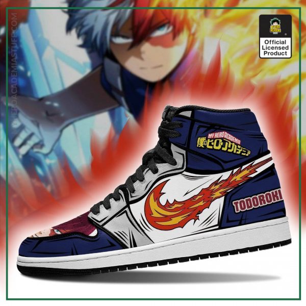shoto todoroki jordan sneakers skill my hero academia anime shoes gearanime 3 - BNHA Store