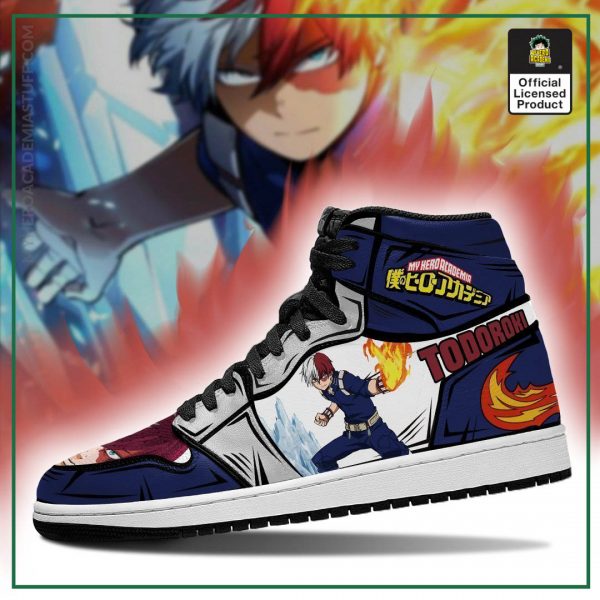 todoroki shoto jordan sneakers custom my hero academia anime shoes mn05 gearanime 3 - BNHA Store