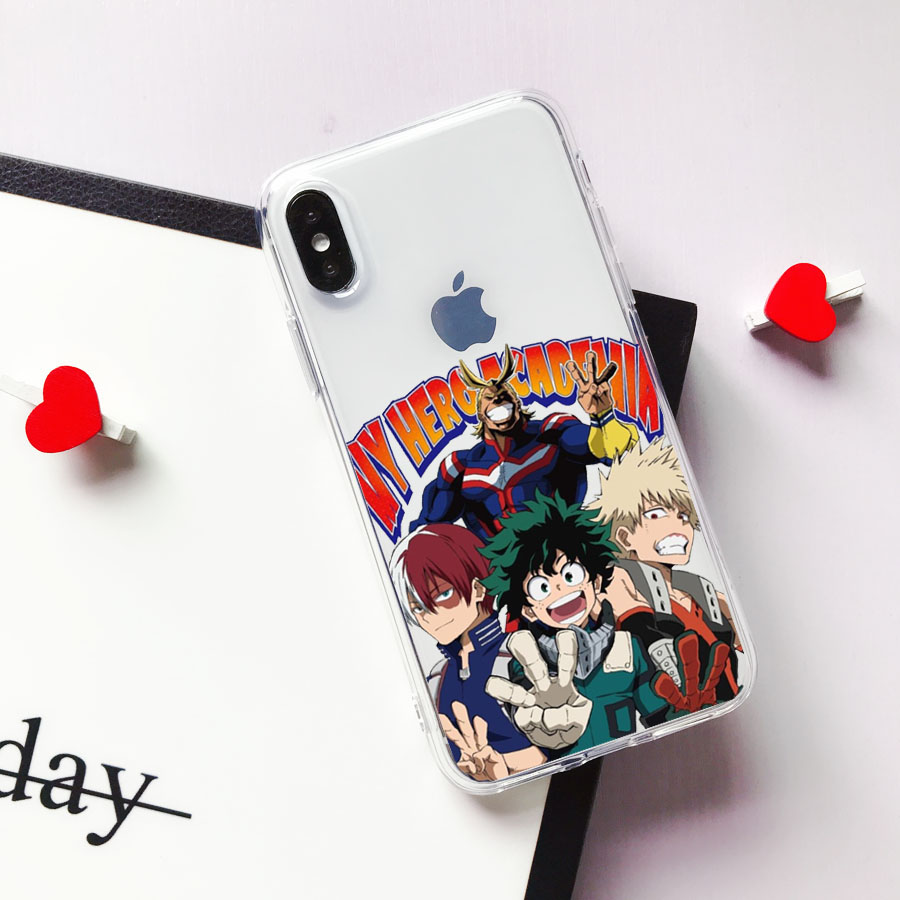 Anime My Hero Deku Bakugou Boku No Hero Academia Phone Case for Iphone 12 11 Pro 8 7 6 6S Plus X XS MAX XR SE 2020 Fundas Coque