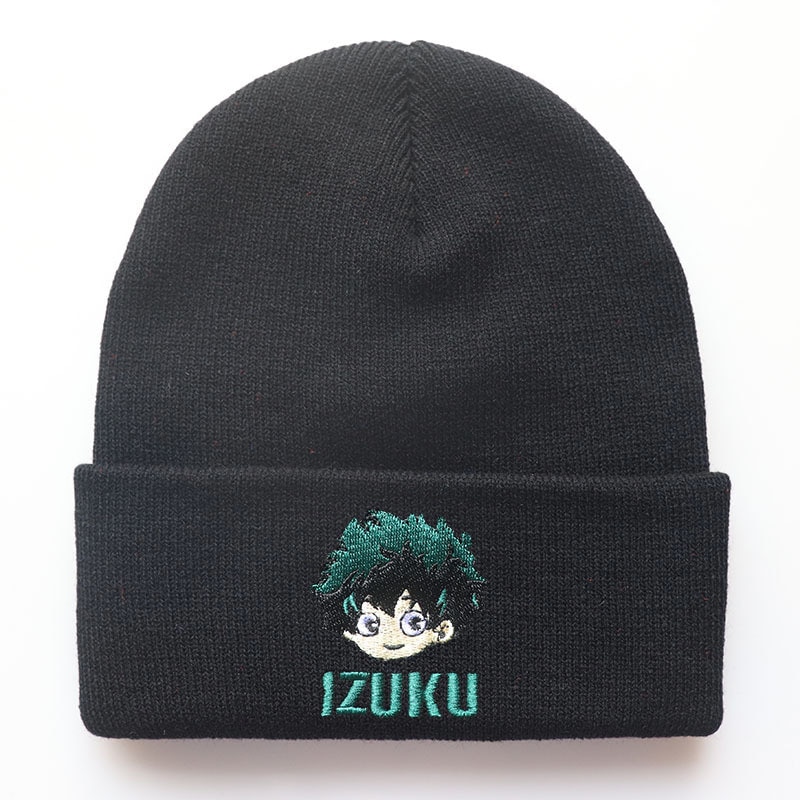 Cartoon My Hero Academia Izuku Midoriya Cosplay Beanies Men Casual Shoto Embroidery Knitted Hats